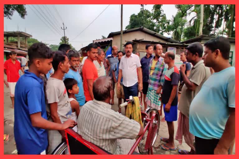 Minister Ranjeet Kumar Dass visited flood affected area of Dhubri