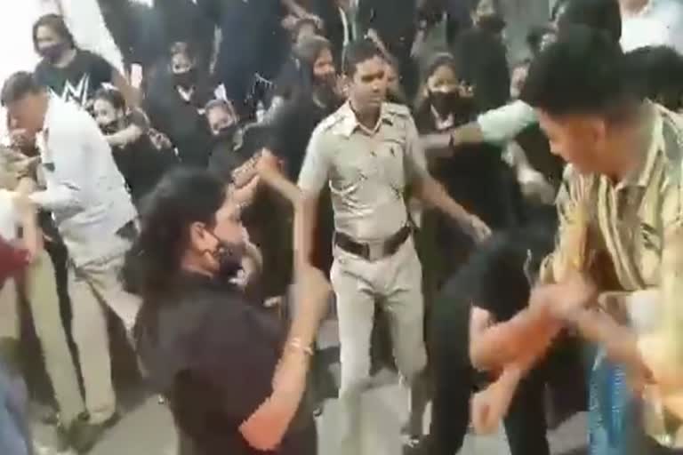 Police arrested ten accused in case of assault between protesters and female bouncers