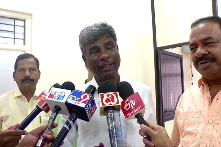 Minister Kota Shreenivasa Pujari talked to press