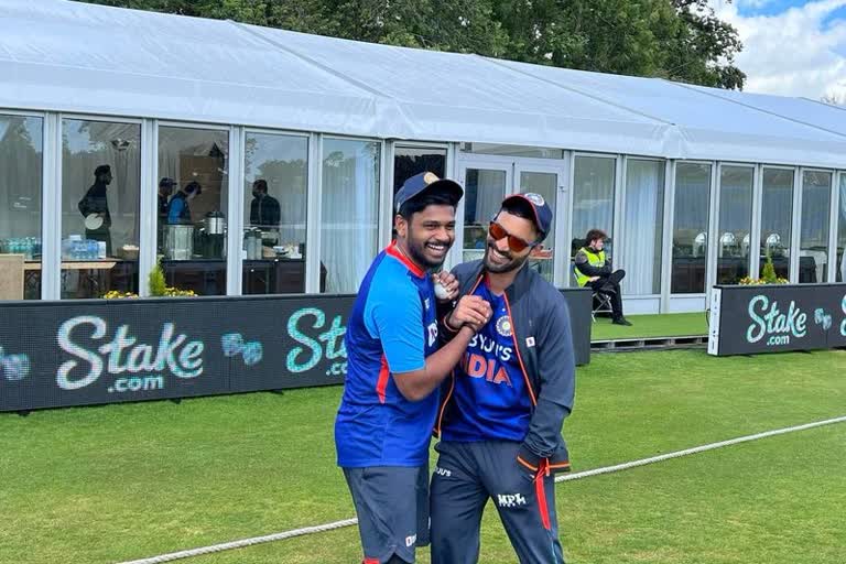 india vs ireland  sanju samson shared photo with dinesh karthik  sanju samson  dinesh karthik  sanju samson facebook