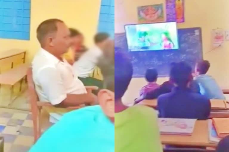 students watching obscene songs in Chapra