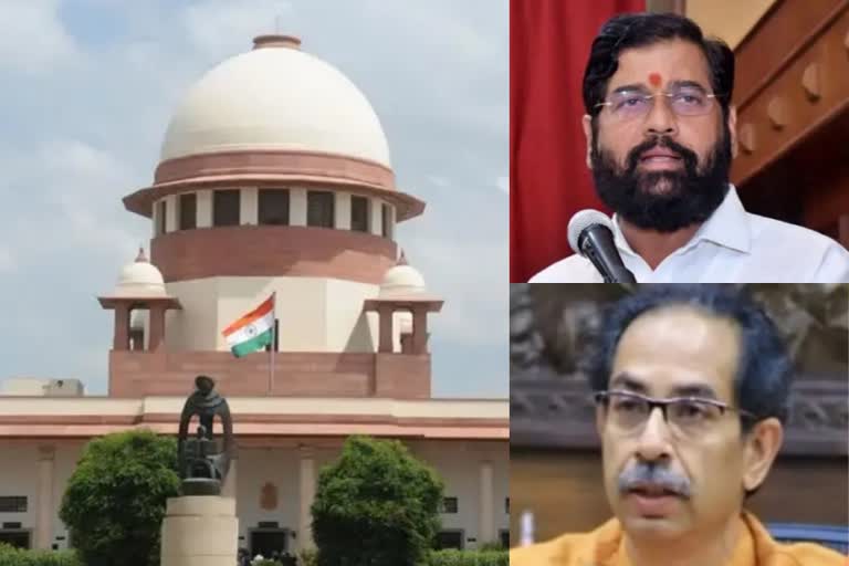 Maharashtra political crisis  Eknath Shinde vs Uddhav Thackeray  Shiv Sena rebel MLAs  മഹാരാഷ്ട്ര  മഹാരാഷ്ട്ര പ്രതിസന്ധി  ഏകനാഥ് ഷിൻഡെ സുപ്രീം കോടതിയിൽ  മഹാ വികാസ് അഘാഡി സഖ്യം