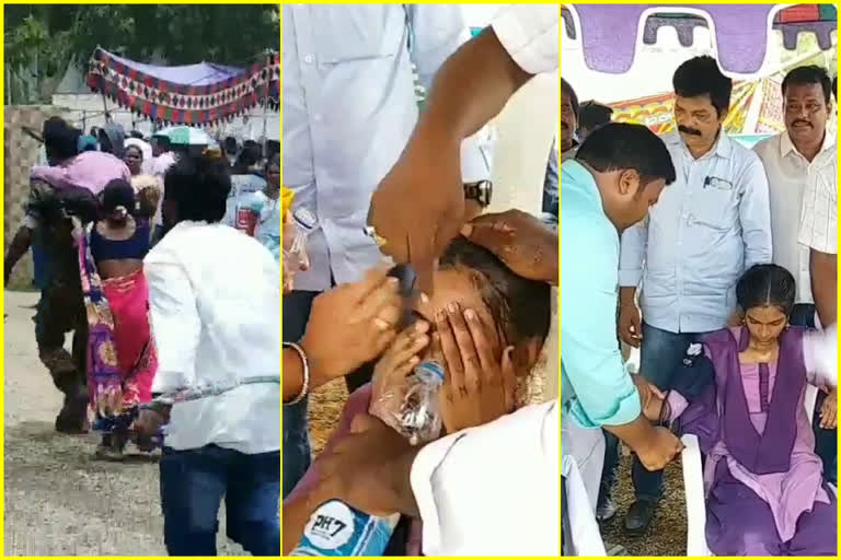 స్పృహ కోల్పోయిన విద్యార్థినిలు