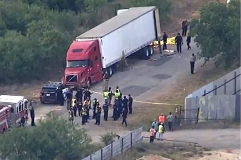 Texas  42 found dead in truck in San Antonio Texas US  tractor trailer Tragedy in texas  ടെക്‌സാസിൽ ട്രക്കിനുള്ളിൽ 42 പേരെ മരിച്ച നിലയിൽ കണ്ടെത്തി  യുഎസ് ടെക്‌സാസ് ട്രക്ക് ദുരന്തം  യുഎസ് ട്രക്ക് അപകടം  അമേരിക്കയിൽ 42 പേരെ മരിച്ച നിലയിൽ കണ്ടെത്തി  യുഎസ് കുടിയേറ്റക്കാർ ട്രക്കിൽ മരിച്ച സംഭവം  ജോ ബൈഡൻ കുടിയേറ്റ നയം  joe biden immigration policies  us migrators death