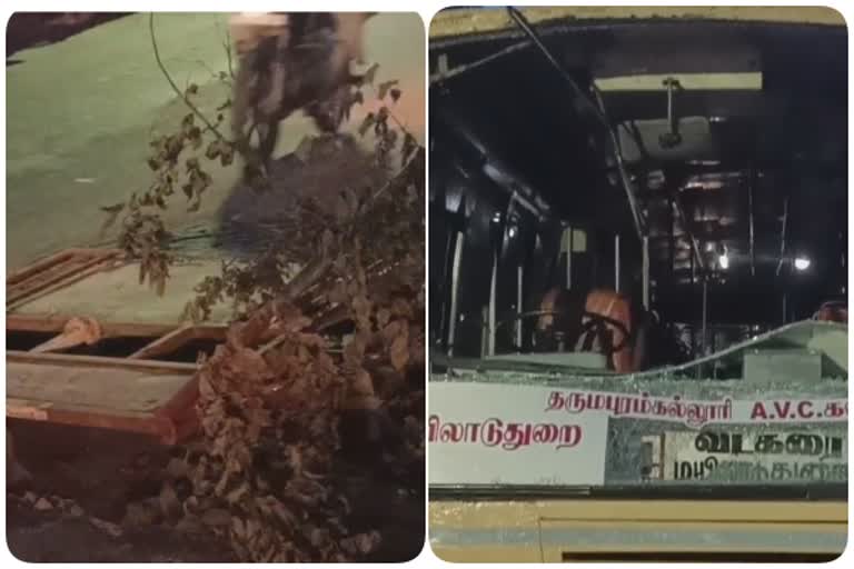 திறந்த கிடந்த பாதாள சாக்கடை மூடி- ட்ராக்டர் மீது அரசுபேருந்து மோதி விபத்து