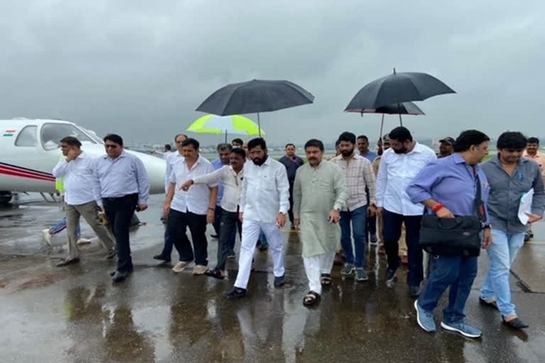 Eknath Shinde Arrives in Mumbai