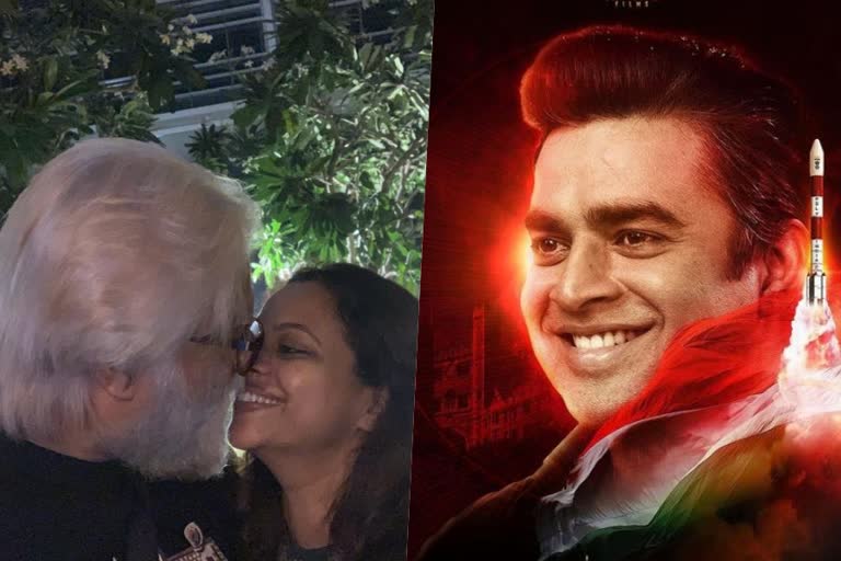 Rocketry release  റോക്കട്രിക്ക്‌ ഇനി മണിക്കൂറുകള്‍ മാത്രം  Madhavan shares his makeover photo with wife  Madhavan makeover for Nambi Narayanan  Guest roles in Rocketry the Nambi Effect