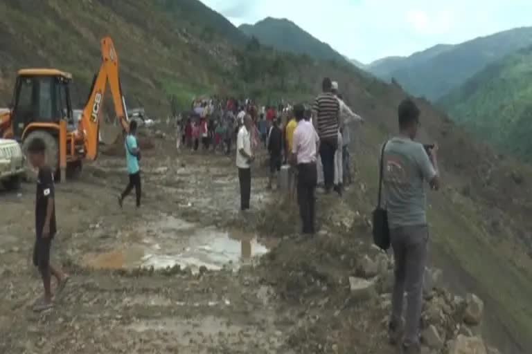 Manipur landslide Ijei River Has Also Obstructing by Debris of Landslide