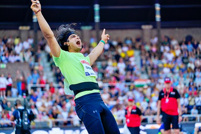 news  Diamond League  Neeraj Chopra  broke the national record  won the silver medal  जेवलिन थ्रोअर नीरज चोपड़ा  डायमंड लीग  नीरज चोपड़ा