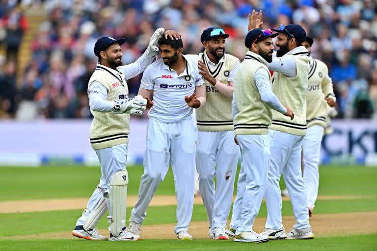 Birmingham test match  IND vs ENG  Test Match  England scored 83 runs for five wickets  second day play  jasprit bumrah  ravindra jadeja  rishabh pant  भारत बनाम इंग्लैंड पांचवां टेस्ट मैच  कप्तान जसप्रीत बुमराह  रविन्द्र जडेजा