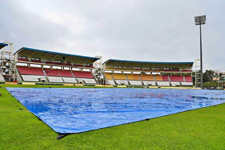 West Indies Cricket team  West Indies vs Bangladesh  T20 Series  West Indies and Bangladesh canceled due to rain  वेस्टइंडीज और बांग्लादेश पहला टी20  मैच बारिश के कारण रद्द