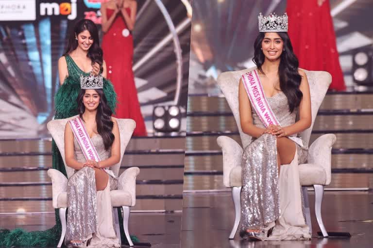 Sini Shetty crowned Femina Miss India 2022  Femina Miss India 2022  Sini Shetty wins Miss India 2022  Sini Shetty  Femina Miss India 2022 audition  മിസ്‌ ഇന്ത്യയുടെ കിരീടം അണിഞ്ഞ് കര്‍ണാടകയുടെ സിനി ഷെട്ടി  സിനി ഷെട്ടി  മിസ്‌ ഇന്ത്യ 2022 വിജയി