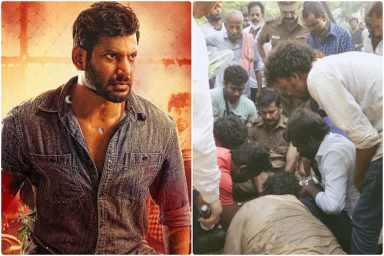 Actor Vishal injured in Lathi shooting