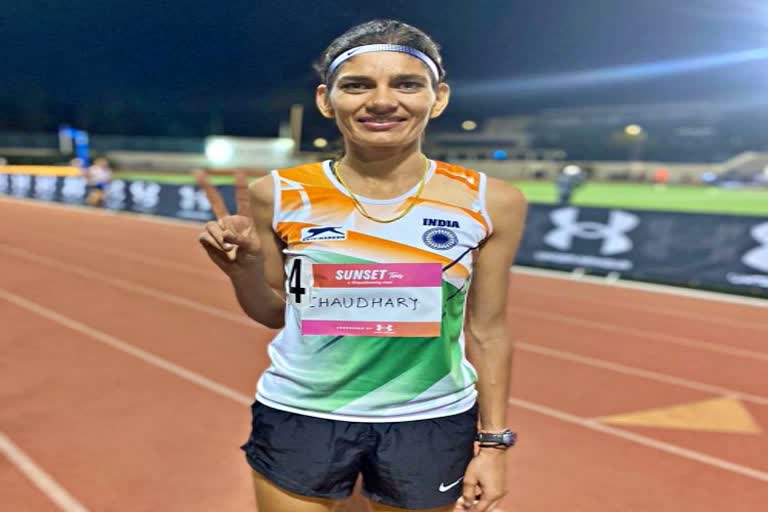 Athletics  Sound running meet 2022  Parul Choudhary  national record in 3000m  Los Angeles  पारूल चौधरी  भारतीय धाविका  राष्ट्रीय रिकॉर्ड  महिला 3000 मीटर स्पर्धा  साउंड रनिंग मीट