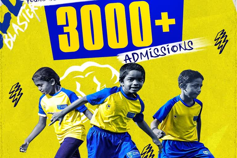 Kerala Blasters football academy enrolls 3000 children  Young Blasters Sporthood Academy  Young Blasters Sporthood Academy  Kerala Blasters FC  കേരള ബ്ലാസ്‌റ്റേഴ്‌സ്  യങ് ബ്ലാസ്‌റ്റേഴ്‌സ് സ്‌പോര്‍ട്ഹുഡ് അക്കാദമി