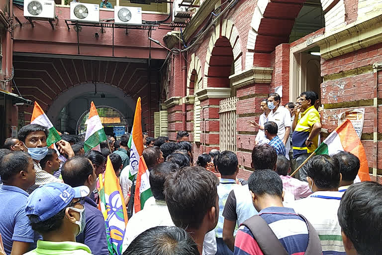 TMC protested in KMC on several issue