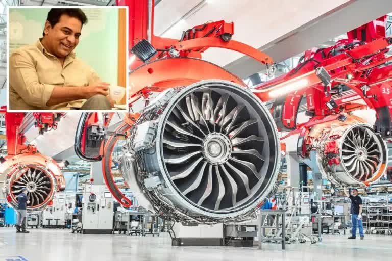 French Aerospace major Safran to set up engine MRO in Hyderabad  saffron launch in Hyderabad  saffron launch by KTR in Hyderabad  ಹೈದರಾಬಾದ್​ನಲ್ಲಿ ಫ್ರೆಂಚ್ ಏರೋಸ್ಪೇಸ್ ಮೇಜರ್ ಸಫ್ರಾನ್ ಕಂಪನಿ ಉದ್ಘಾಟಿಸಿದ ಕೆಟಿಆರ್​ ಹೈದರಾಬಾದ್​ನಲ್ಲಿ ಸಫ್ರಾನ್​ ಕಂಪನಿ ಪ್ರಾರಂಭ  ಸಫ್ರಾನ್​ ಕಂಪನಿ ಉದ್ಘಾಟಿಸಿದ ಕೆಟಿಆರ್​