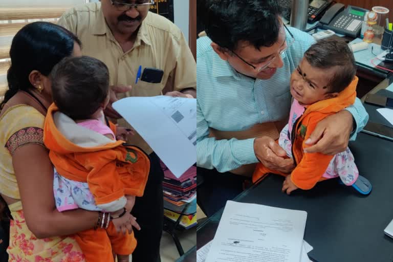 Registration for compassionate appointment of ten month old girl  South East Central Railway Raipur Division  youngest to get compassionate appointment  റായ്‌പൂരില്‍ പത്ത് മാസം പ്രായമുള്ള കുട്ടിയുടെ ആശ്രിത നിയമനത്തിനായുള്ള രജിസ്ട്രേഷന്‍  ഏറ്റവും പ്രായം കുറഞ്ഞ ആശ്രിത നിയമന രജിസ്ട്രേഷന്‍  റായിപൂര്‍ റെയില്‍വെ