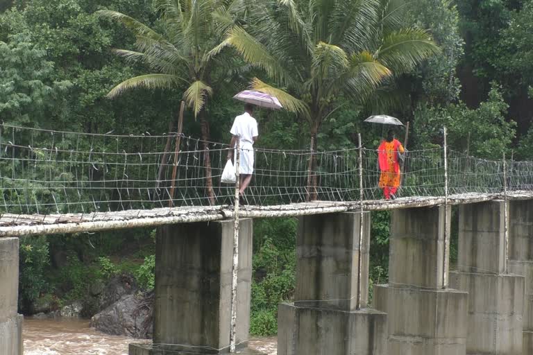 മുതിരപ്പുഴയർ പാലം പന്നിയാർകുട്ടി  മുതിരപ്പുഴയാറിന് കുറുകെ നടപ്പാലം നിർമിച്ച് പന്നിയാർകുട്ടിയിലെ ജനങ്ങൾ  പ്രളയത്തിൽ പന്നിയാർകുട്ടിയിലെ പാലം തകർന്നു  മുതിരപ്പുഴയാർ നടപ്പാലം  footbridge across Mutirapuzhayar  people built a footbridge across Mutirapuzhayar  people of Panniarkutty