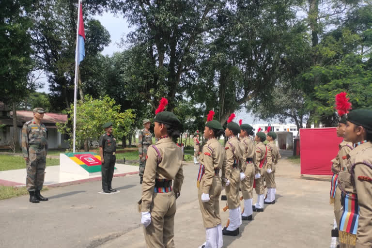 Assam NCC Girls Battalion Community Training Camp Inspection by general Bhaskar Kalita