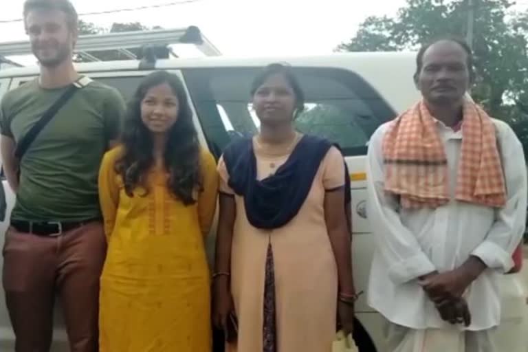 after many years Odia girl return home from belgium