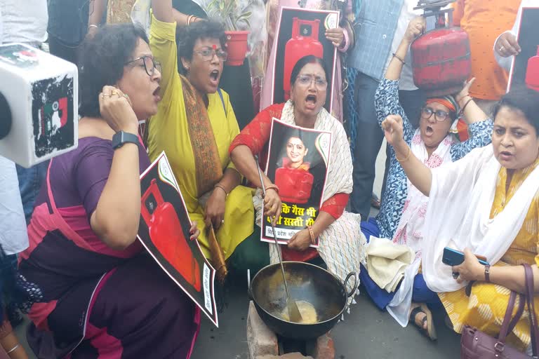 Congress Women Protest against Gas Prices