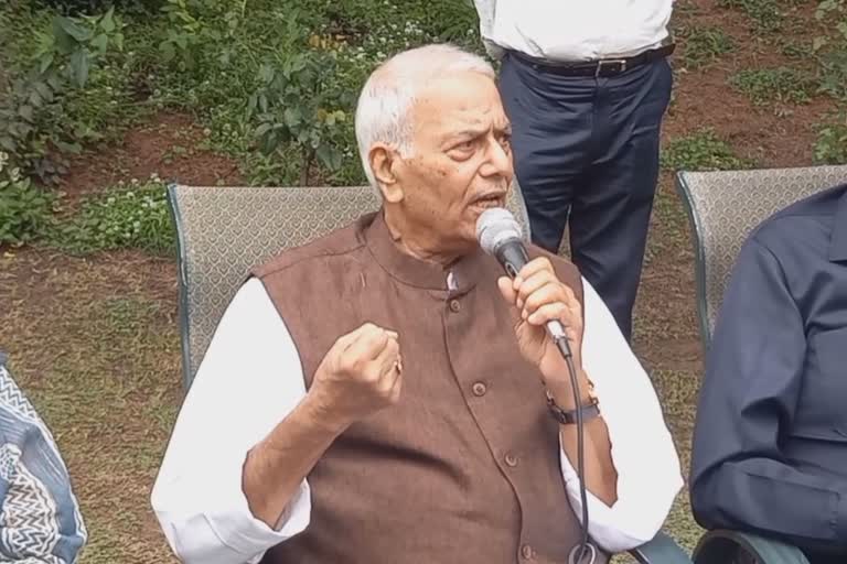 restoration of peace jammu my priority yashawant sinha