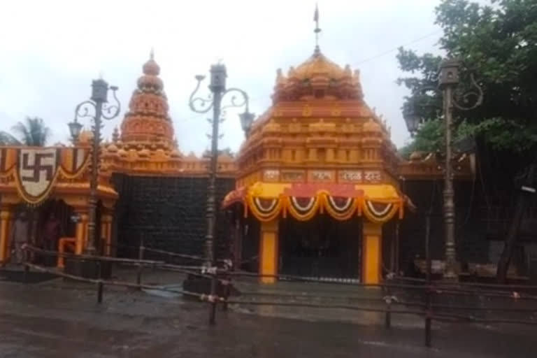 Electric lighting for Pandharpur Vitthalwadi temple in Pune on the occasion of Ashadi Ekadashi