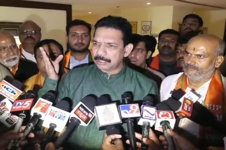 BJP state president Nalin Kumar Kateel spoke to the media