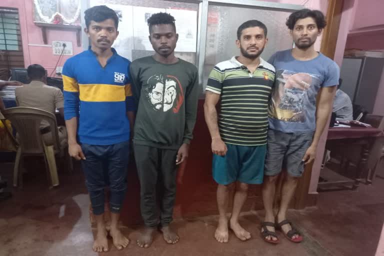 Four persons were arrested for transporting deer horns