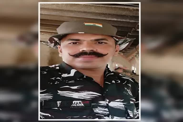 CRPF jawan Naresh Jat, who has been sittin