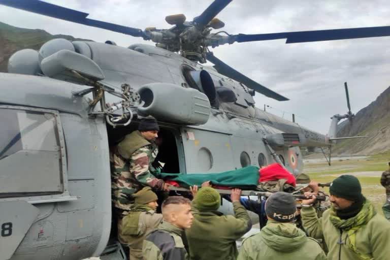 rescuing 123 pilgrims from the Amarnath cloud burst