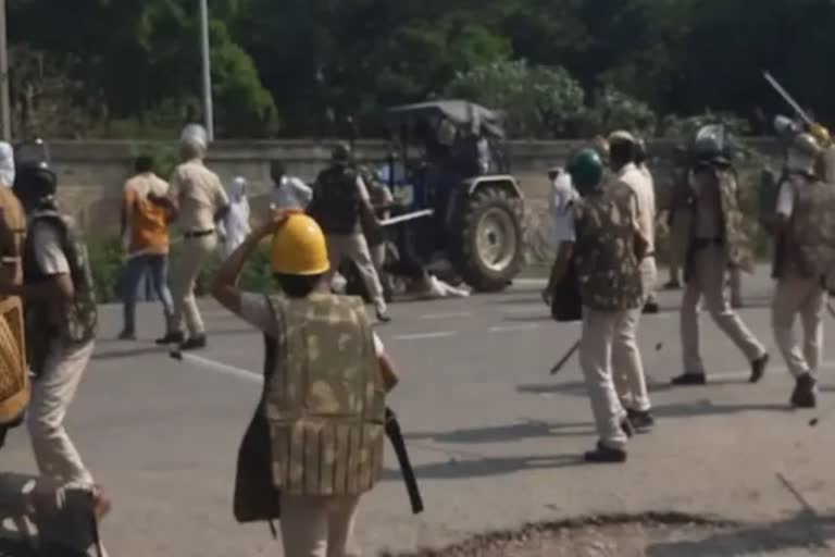 Clash between police and villagers in Khedar