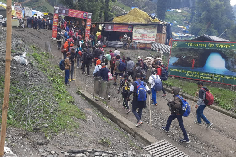 Amarnath Yatra Resumes : بالتل بیس کیمپ سے چار روز بعد یاترا بحال