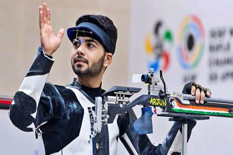 shooting news  Arjun Babuta Statement  Arjun Babuta  Tokyo Olympics  silver medallist Lucas  अर्जुन बबूता  आईएसएसएफ विश्व कप  10 मीटर एयर राइफल  लुकास कोजेनिस्की