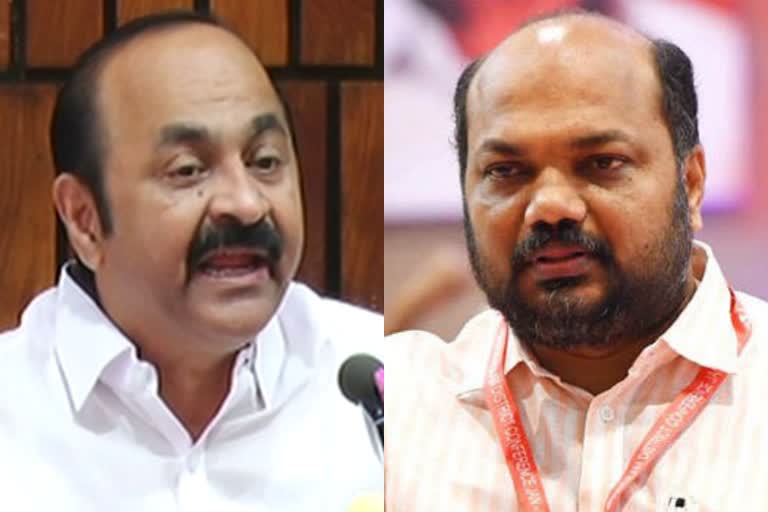 vd satheesan against p rajeev  vd satheesan allegations against rajeev  പി രാജീവിനെതിരെ വിഡി സതീശന്‍  വിഡി സതീശന്‍ ആരോപണം  ഹിന്ദു ഐക്യവേദി നേതാവ് പി രാജീവ് ബന്ധം  ആര്‍വി ബാബു പി രാജീവ് പ്രതിപക്ഷ നേതാവ് ആരോപണം  vd satheesan against rv babu