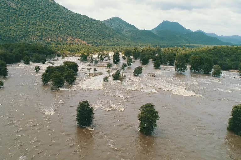 hogenekkal waterfalls in rainy season