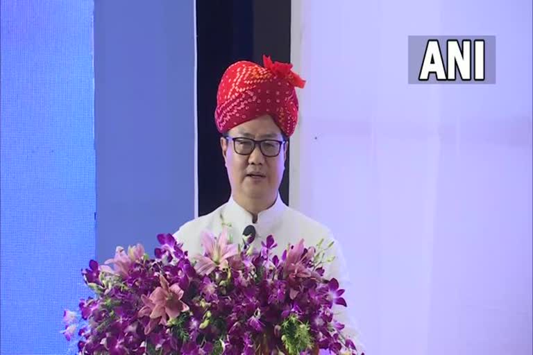 Union Law Minister Kiren Rijiju in Jaipur