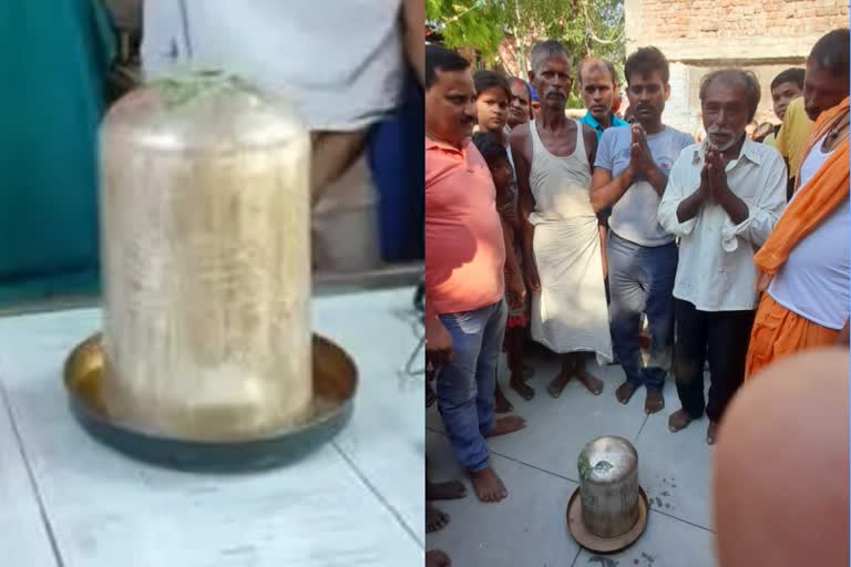 53-kg-silver-shivling-found-on-banks-of-ghaghra-river-in-mau