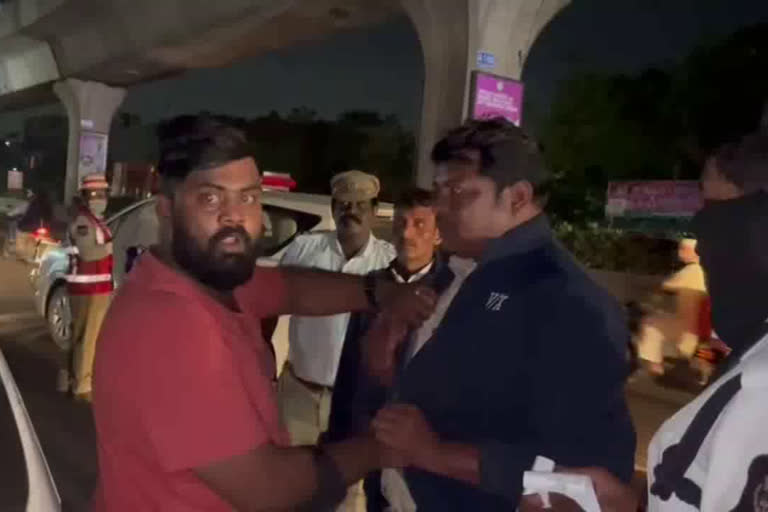 phisycally handicapped Drunkard Hulchal in malakpet and warning to police