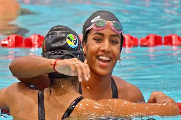 Junior National Swimming  Nina Venkatesh  50m butterfly  जूनियर राष्ट्रीय तैराकी  नीना वेंकटेश  बटरफ्लाइ  नीना वेंकटेश रिकॉर्ड  खेल समाचार  Sports News  तैराक नीना वेंकटेश  swimmer neena venkatesh