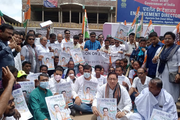 Tripura Congress protest