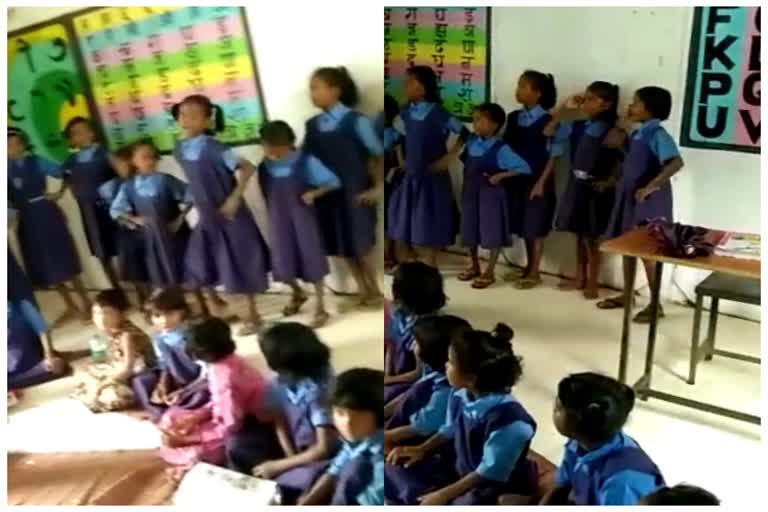 teacher Aruna Gandharla sang Bachpan ka pyar song in Bijapur