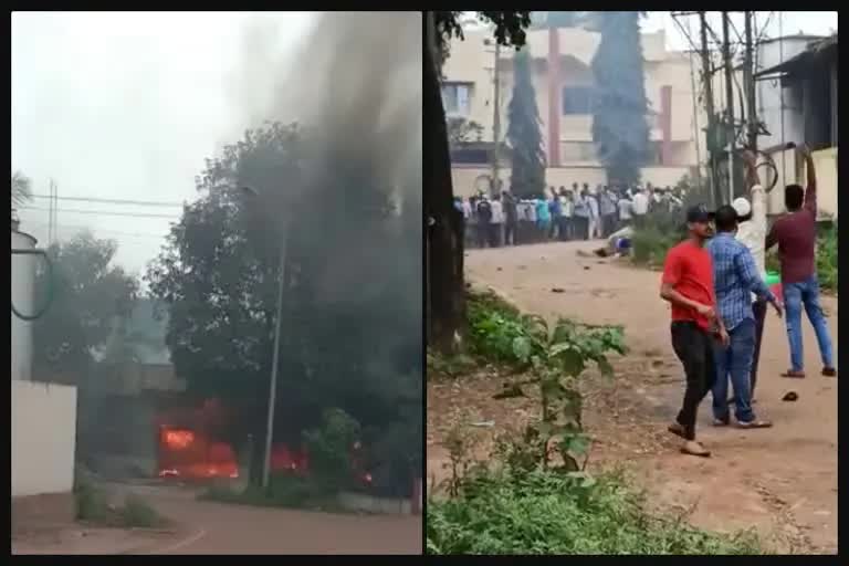 fire breaks out in sparker factory at hubli