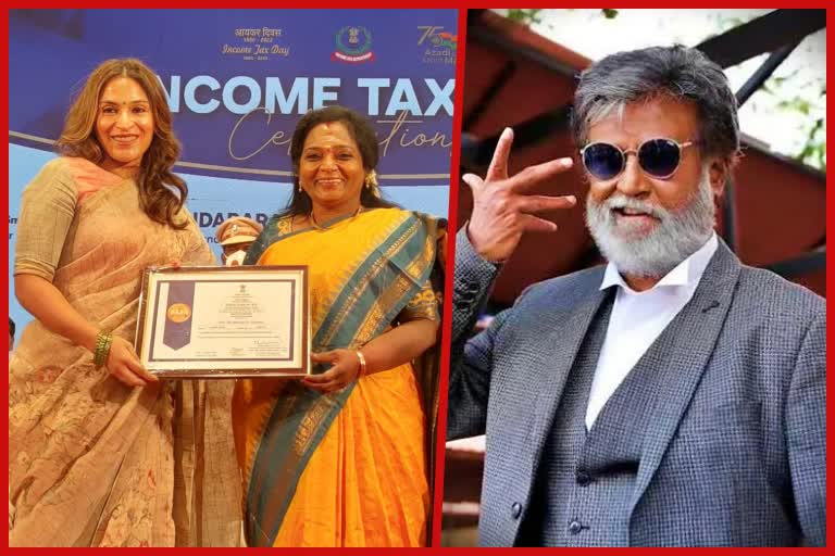 Income Tax department honored Rajinikanth for becoming highest tax payer