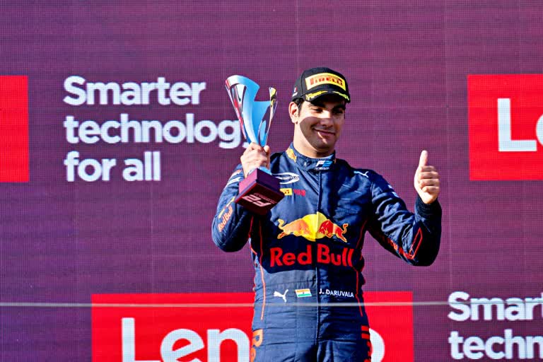 Formula 2 Championship  French GP  F2  Jehan Daruvala  finishes second  Sports News in hindi  जेहान दारूवाला  फार्मूला 2 चैम्पियनशिप  फ्रेंच ग्रां प्री
