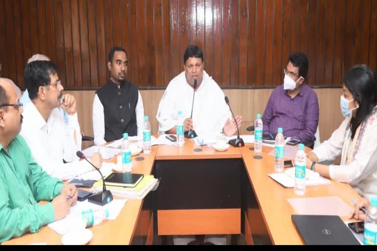 Agriculture Minister Badal Patralekh meeting on drought in Jharkhand