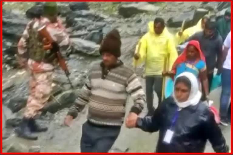 Another cloudburst incident near Amarnath Cave, all pilgrims safe