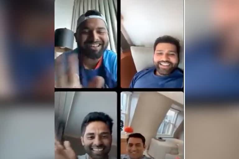 Rishabh Pant drag MS Dhoni instagram live, MS Dhoni Instagram live with Pant, Rishabh Pant, Rohit Sharma Instagram live