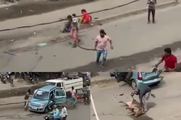 Gujarat Swords drawn in brawl over a boar  Two gangs clashed with swords on the road over boar in Gujarat  gujarat gang dispute over boar with swords  ഗുജറാത്ത് കാട്ടുപന്നിയുടെ പേരിൽ തർക്കം  ഗുജറാത്തിൽ രണ്ട് സംഘങ്ങൾ തമ്മിൽ തർക്കം  സുരേന്ദ്രനഗർ നടുറോഡിൽ വടിവാളുമായി ഏറ്റുമുട്ടി സംഘം  Surendranagar clash with swords  gang fight gujarat  ഗുജറാത്ത് നടുറോഡിൽ ഏറ്റുമുട്ടൽ  ക്രൈം വാർത്ത  gujarat crime news